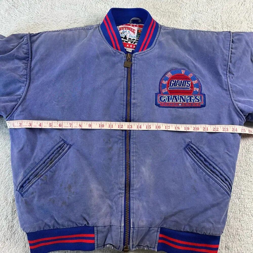 New York Giants Phil Simms Nutmeg Campri Vintage Jacket Coat Size Men's Medium